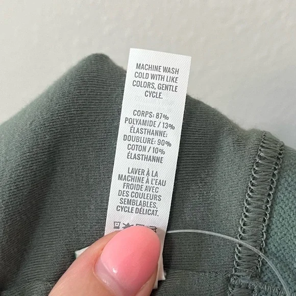 Aerie NWOT Sage Green Lace Coquette Strappy Bralette Size Large - Picture 7 of 7